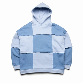 Flaneur Cut & Sew Hoodie - Blue Soft Core