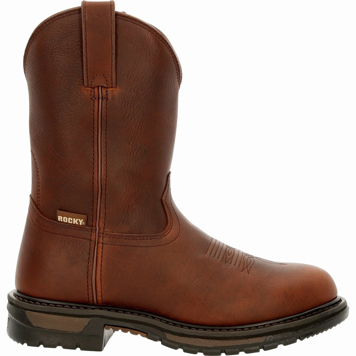 Rocky Original Ride Men's FLX Unlined Western Boots Rkw0349 In Brown sweat-wicking Storm Wear