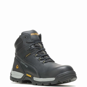 Wolverine Tarmac 6" Waterproof Reflective Composite-toe Men's Work Boot (w10304) In Black Energy return Heat Resistance