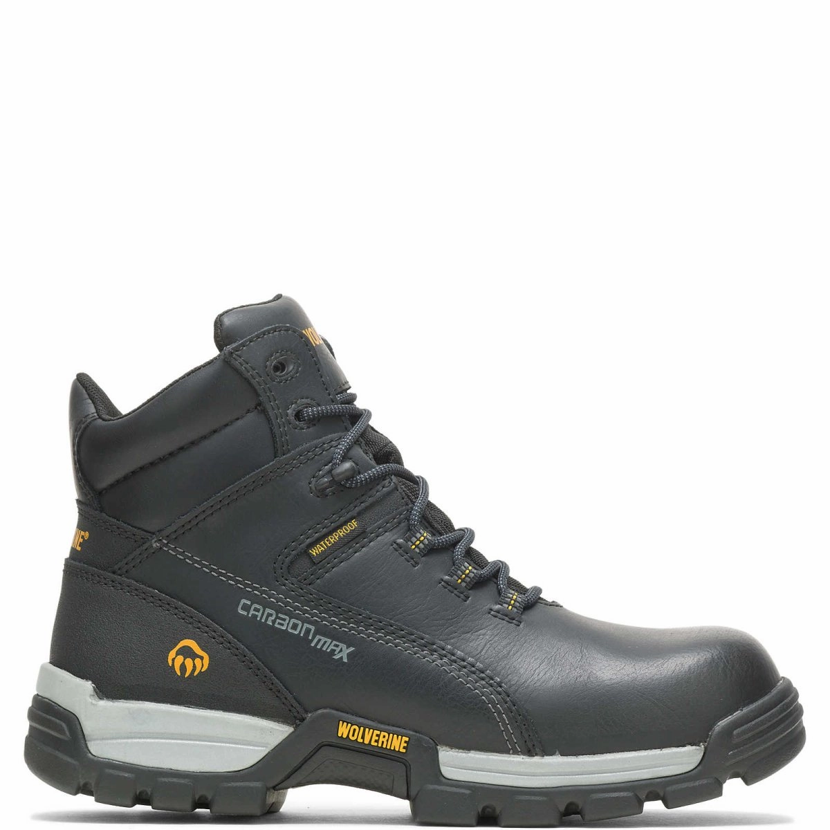 Wolverine Tarmac 6" Waterproof Reflective Composite-toe Men's Work Boot (w10304) In Black Shock Absorbing Traction Control Gear