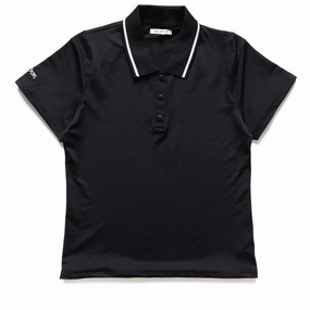 Colorfast Technology Smooth Line Women's Malbon Golf Paloma Polo - Black