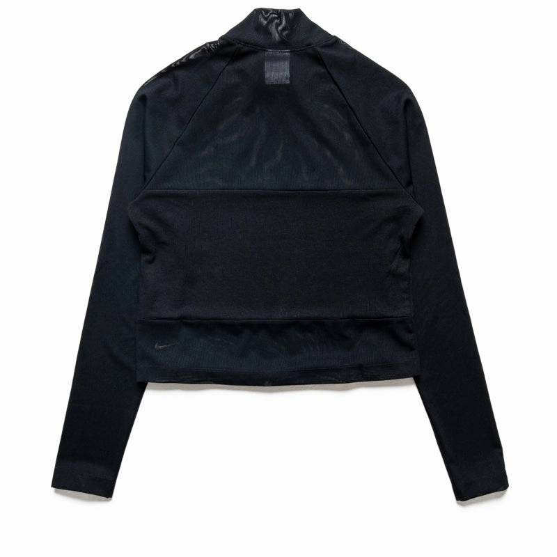 Women's Nike Kobe Long-Sleeve Cropped Top - Black/White Soft Socks Sun shield