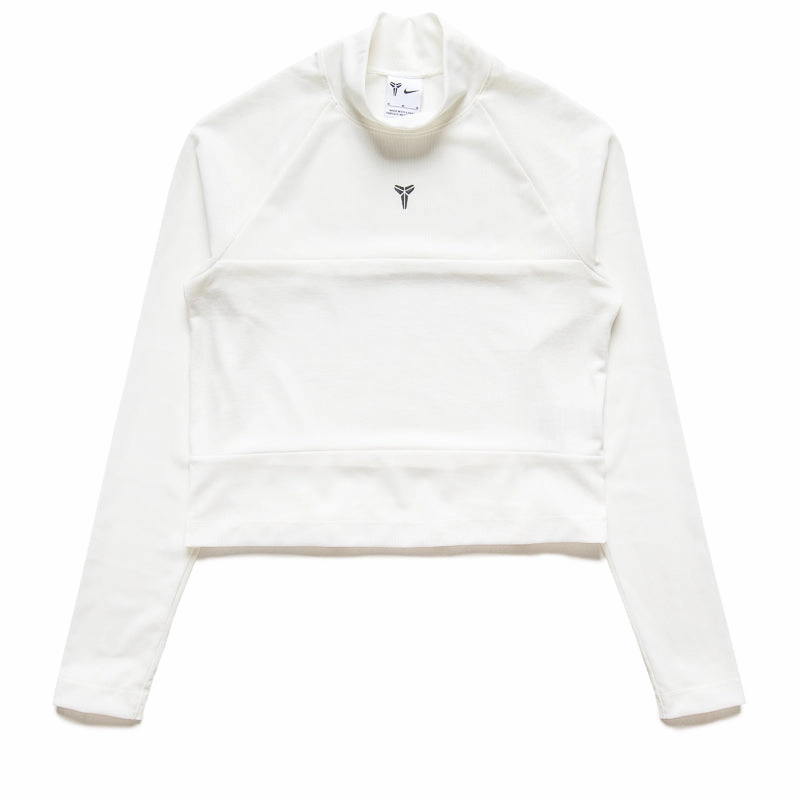 Women's Nike Kobe Long-Sleeve Cropped Top - Sail/Black Village Charm