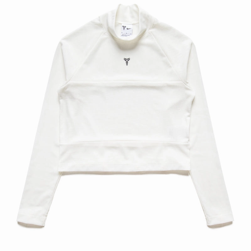 Women's Nike Kobe Long-Sleeve Cropped Top - Sail/Black QuickEvaporation