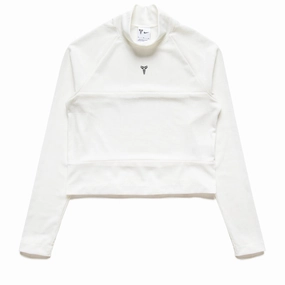 Women's Nike Kobe Long-Sleeve Cropped Top - Sail/Black QuickEvaporation