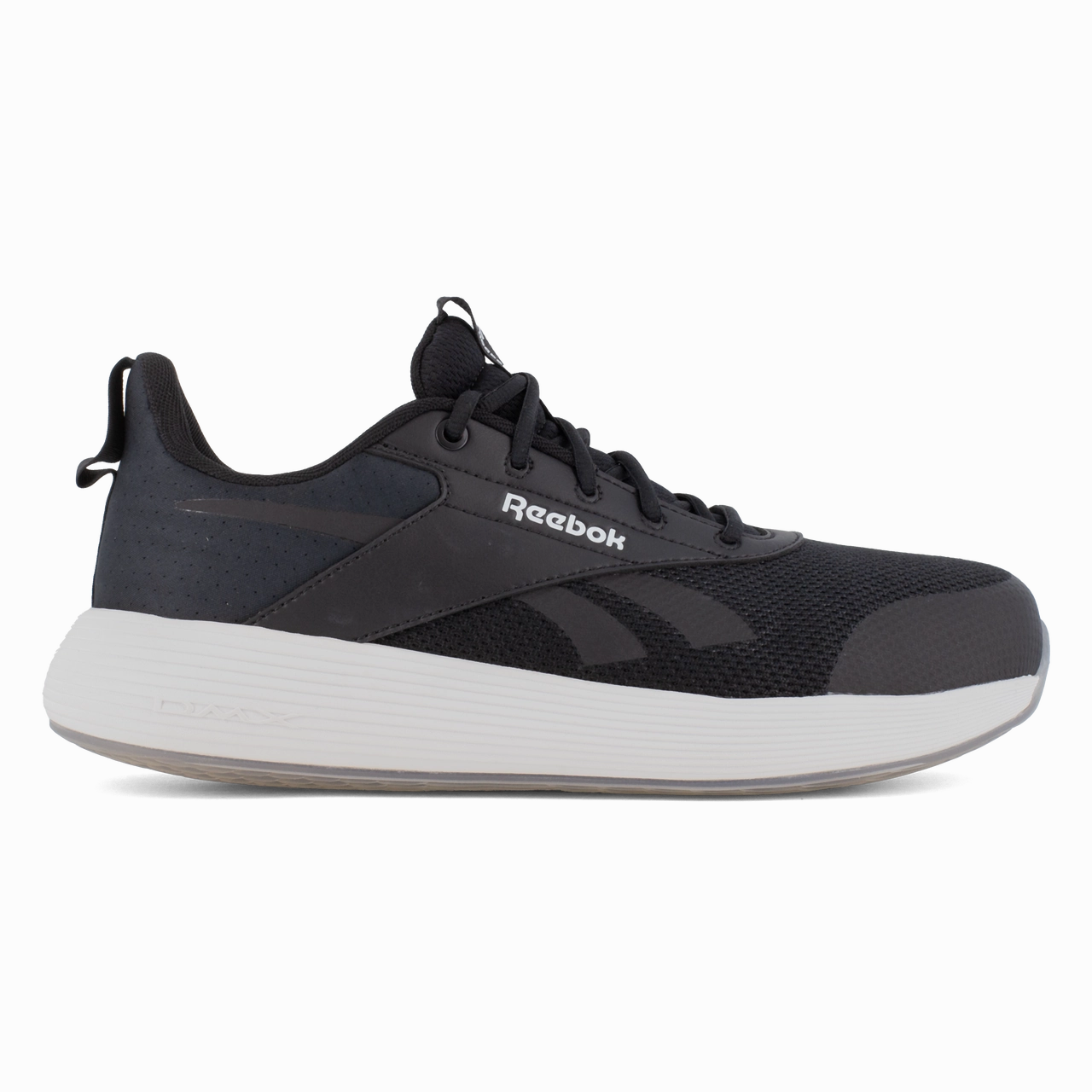 Reebok Work DMXair Comfort Work RB358 Women's Athletic Work Shoe in Black and White Safety Fit Shoes