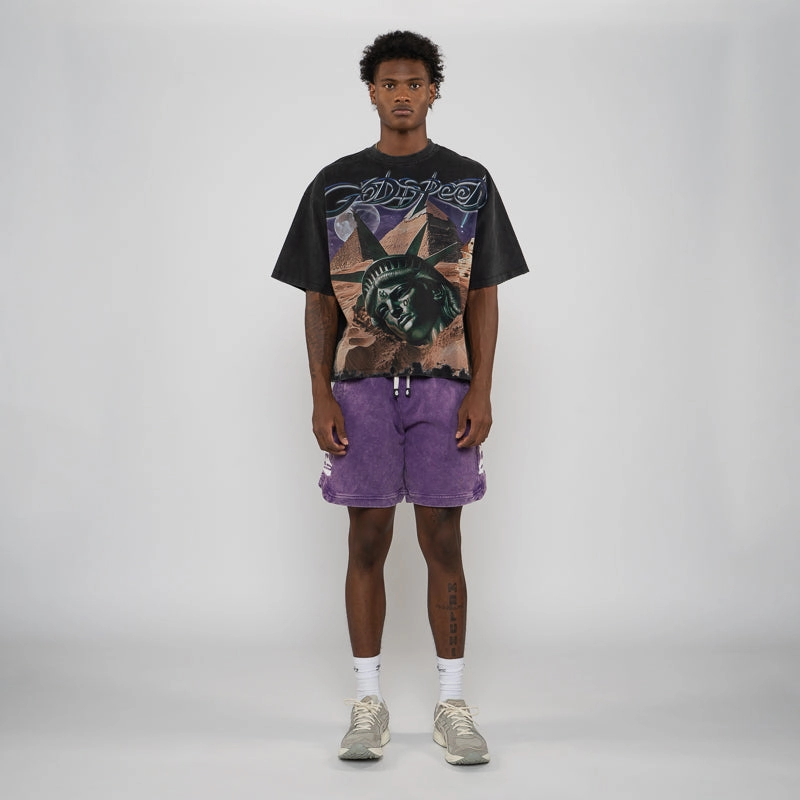 Godspeed New York Courtside Shorts - Grape Wash PrecisionTailoring Travel Core