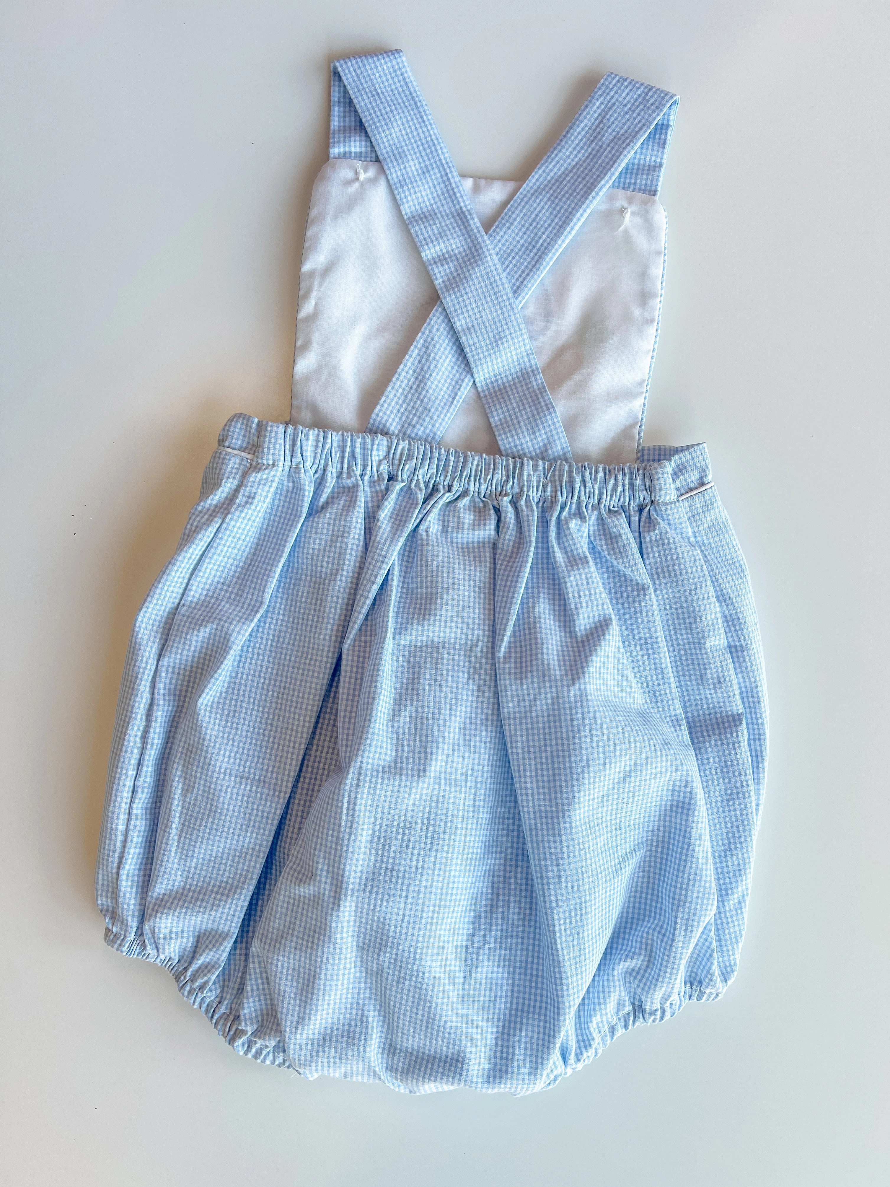 Skin Hug Boys Blue Applique Bunny Bubble