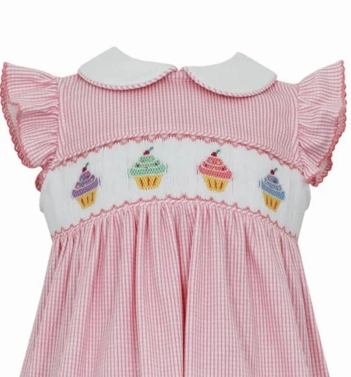 Pink Check Knit Sleeveless Cupcake Dress Stretch Fit Timeless Dress