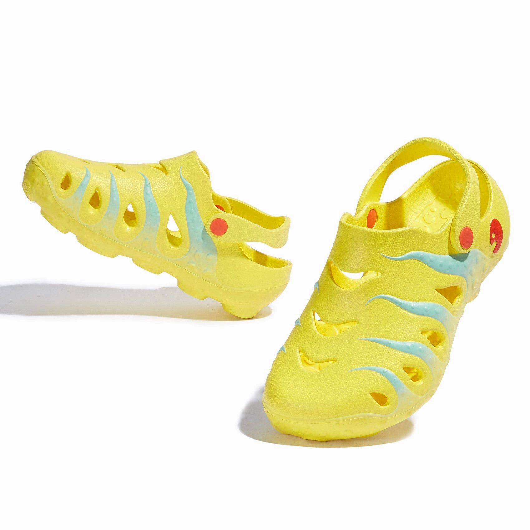 Smart Comfort Heel Cup Stabilization Yellow & Glass Blue Octopus I Women
